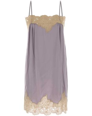 Chloé Smoky Silk Mini Dress - Purple