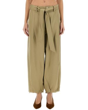 Alysi Belted Pants - Green