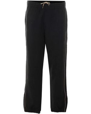 Burberry Check Detail Pants - Black