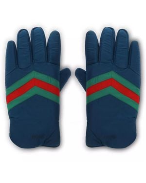 Gucci Nastro Logo Gloves - Blue