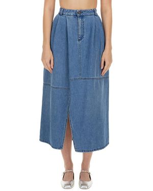 Alysi Midi Skirt - Blue