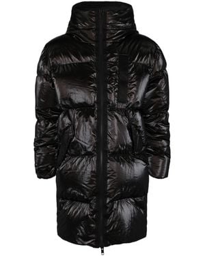 Givenchy Metallic Long Puffer Jacket - Black