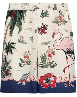 DSquared² Graphic-Print Shorts - Gray