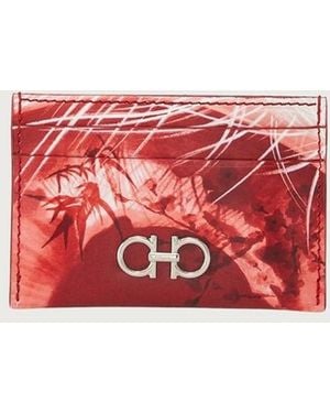 Ferragamo Calf Leather Cardholder - Red