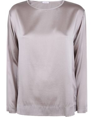 Rossopuro Long Sleeved Silk Blouse - Gray