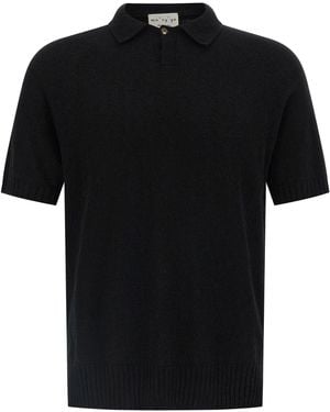 Ma'ry'ya Spongy Effect Polo Shirt - Black
