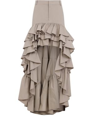 Moschino Cotton Long Skirt - Natural