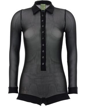 NOT AFTER TEN Whole Mesh Sweatsuit Jewelry - Black