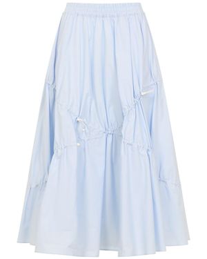 Moschino Light Cotton Midi Skirt - Blue