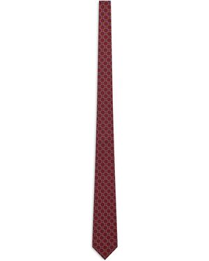 Gucci Tie With Geometric Patterns - Purple