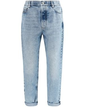 Brunello Cucinelli Jeans Straight-Leg Turn-Up - Blue