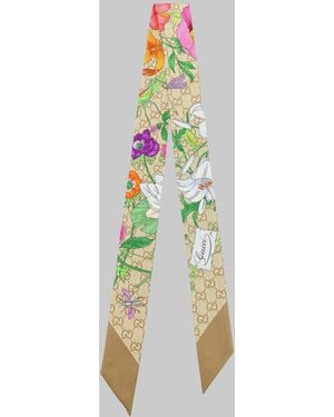 Gucci Printed Silk Ribbon - Natural