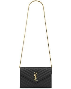 Saint Laurent Monogram Wallet - White