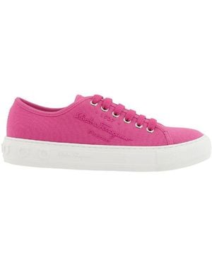 Ferragamo Hot Mediterr Canvas Sneakers - Pink