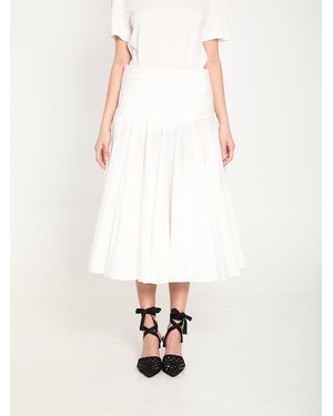 Jacquemus Draped Midi Skirt With Godet - White