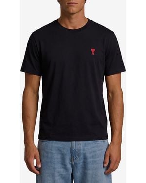 Ami Paris Ami De Coeur T-Shirt - Black