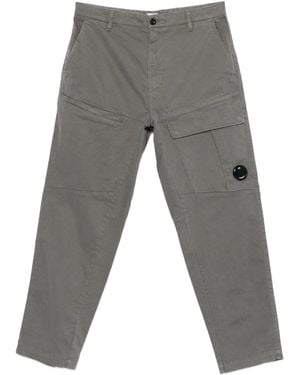C.P. Company Gunmetal Cotton Elastane Cargo Pants - Gray