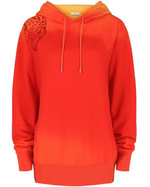 Ferragamo Sunset Print Cotton Hoodie - Red