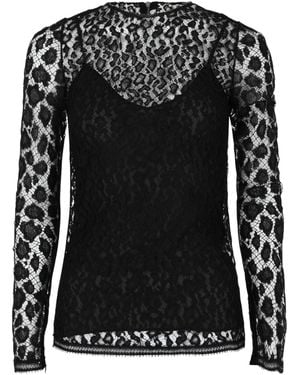 Givenchy Lace Patterned Blouse - Black