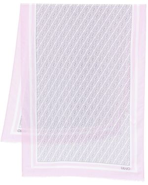 Liu Jo Patterned Scarf - Purple
