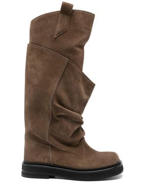 The Attico Combat Boots - Brown