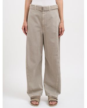 Lemaire Twisted Belted Pants - Natural