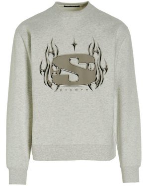 Stampd 'chrome Flame' Sweatshirt - Gray