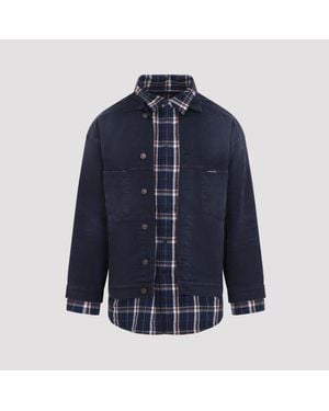 Balenciaga Patched Shirt Jacket - Blue
