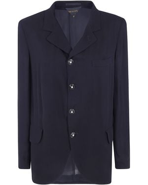 Comme des Garçons Classic Rayon Georgette Blazer Jacket - Blue