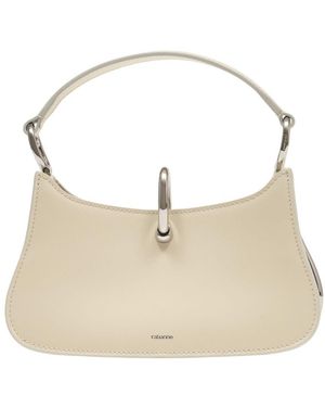Rabanne Rabanne Calfskin Leather Shoulder Bag - Natural
