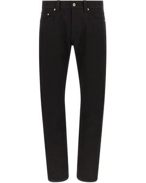 Versace Medusa Embroidery Jeans - Black