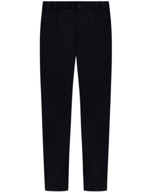 Herno Straight Leg Pants With Elasticized Waistband - Blue