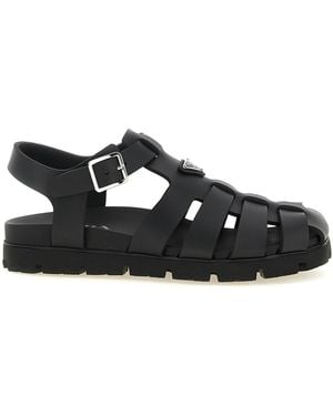 Prada Cage Sandals - Black