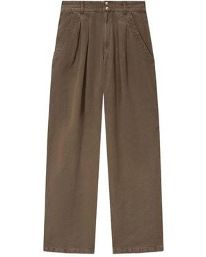 Isabel Marant Dark Bronze Cotton Linen Pants - Multicolor