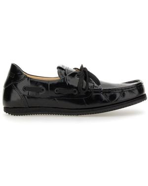 Jacquemus Calfskin Loafers With Leather - Black