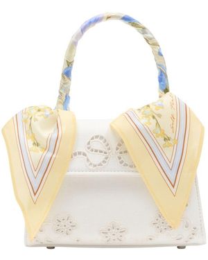 Self-Portrait Floral Mini Bag - Metallic