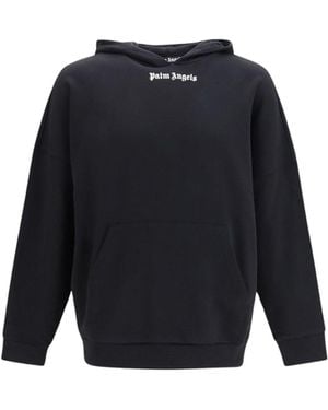 Palm Angels Classic Logo Over Hoodie - Blue