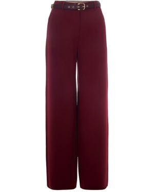 Max Mara Wide-Leg Pants Amico - Red