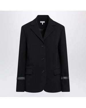 Loewe Stretch Wool Blend Jacket - Black