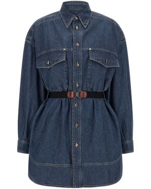 Versace Chambray Denim Dress - Blue