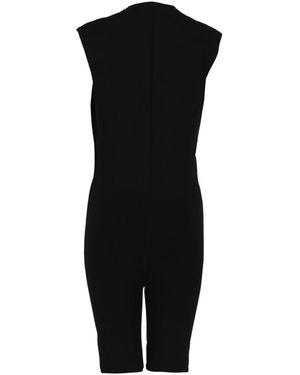 Ferragamo Plunging Sleeveless Romper - Black