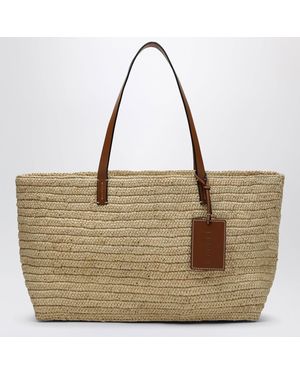 Manebí Raffia And Leather Shoulder Bag - Metallic