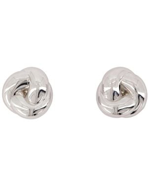 Self-Portrait Knot Earrings - Metallic