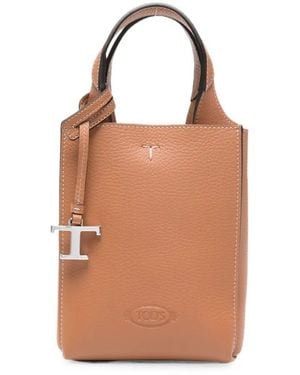 Tod's Micro Handbag With T-Pendant - Brown
