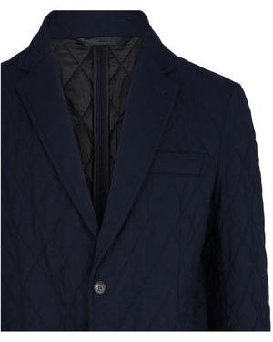 Brioni Single-Breasted Quilted Blazer - Blue