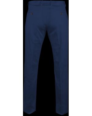 Moorer Tailored Cotton Pants - Blue