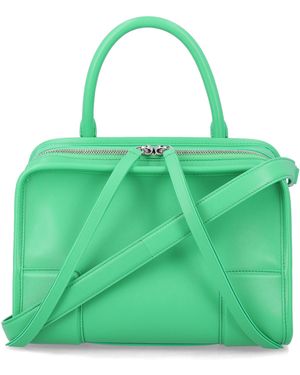 Loewe Small Leather Top Handle Bag With Removable Strap - Green