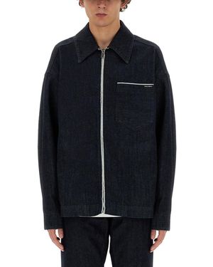 Dolce & Gabbana Regular Fit Selvedge Denim Blouson Jacket - Blue