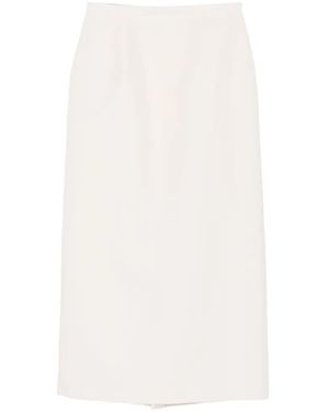 Magda Butrym High-Waisted Pencil Skirt - White