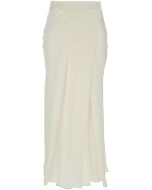 Semicouture Skirt With Wrap Design - White